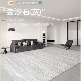 轻奢高级现代简约家用沙发茶几卧室地垫 地毯客厅免洗可擦2024新款