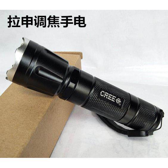强光手电筒T6/L2 10W远射变焦迷你强光手电筒 五档可伸缩调焦