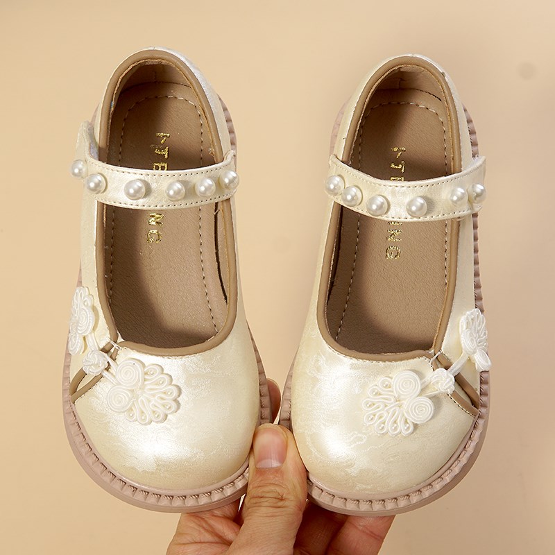 女童古风汉服鞋中式儿童皮鞋2025新款配马面裙鞋子国风女孩公主鞋