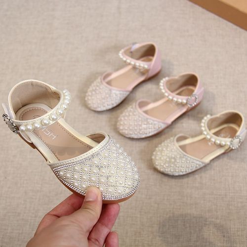 女童包头凉鞋2024夏季新款女孩水钻公主鞋软底防滑单鞋潮小童宝宝
