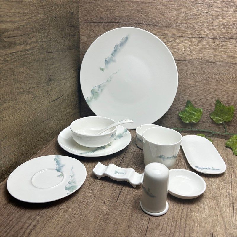 酒店餐厅高档新骨瓷摆台餐具汤碗陶瓷盘骨碟套装水杯筷架毛巾碟商,厨房/烹饪用具,配菜/备菜盘,淘宝优惠券,粉丝福利购,淘宝优惠卷