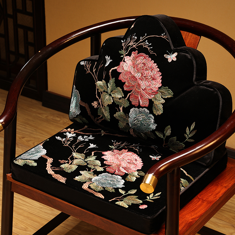 新中式云朵枕椅垫靠枕套装红木沙发靠背枕靠山枕罗汉床靠垫枕抱枕