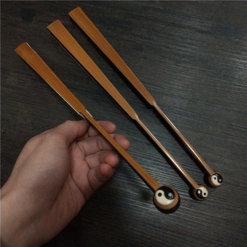 收藏礼品文玩折扇95寸老凉床料玉竹乌木小骨R太极八卦头扇骨扇子