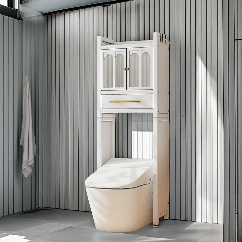 卫生间马桶架置物架上方多功能翻盖D滚筒洗衣机阳台厕所落地收纳