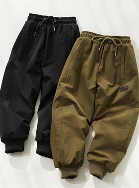 85711 一条过冬 儿童夹棉冲锋裤男童女童防风保暖棉裤 170