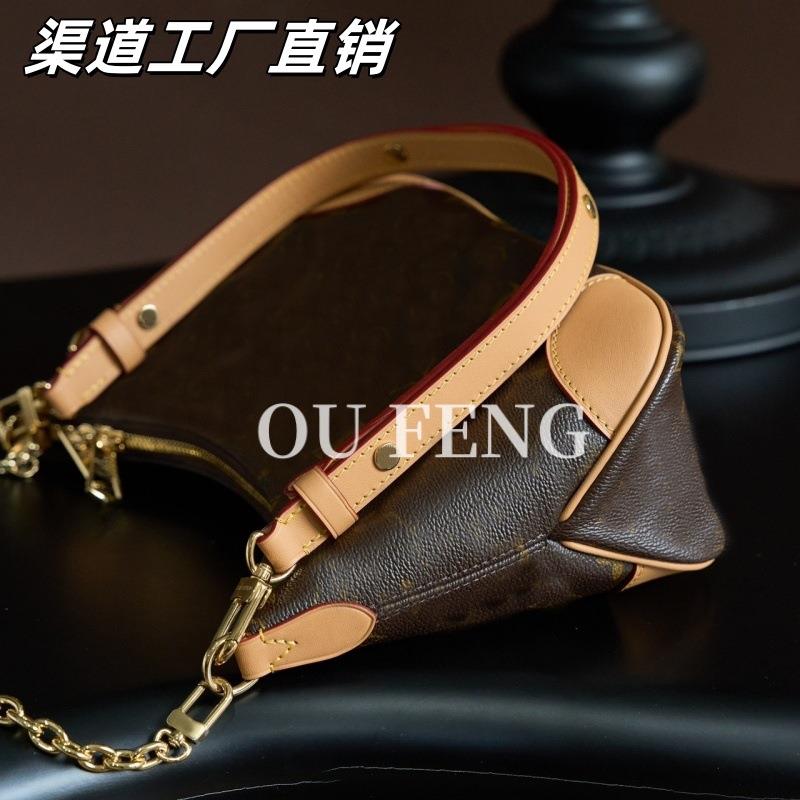 特级全刚芯片版驴家老花牛角包boulogne单肩斜挎链条腋下包月亮包