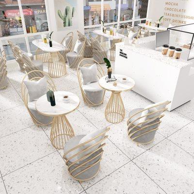 奶茶店桌椅组合网红商用餐厅甜品快餐汉堡饭店咖啡厅餐桌卡座沙发