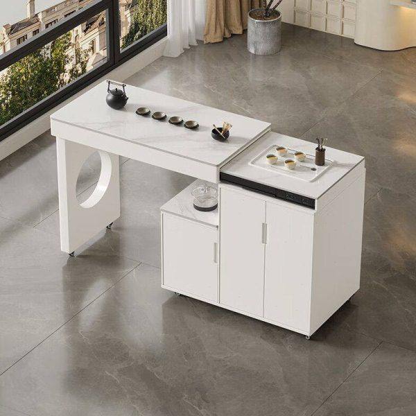 可移动伸缩旋转茶车轻奢烧水壶一体阳台家用小户型岩板茶桌椅组合,商业/办公家具,茶台/茶桌,淘宝优惠券,粉丝福利购,淘宝优惠卷