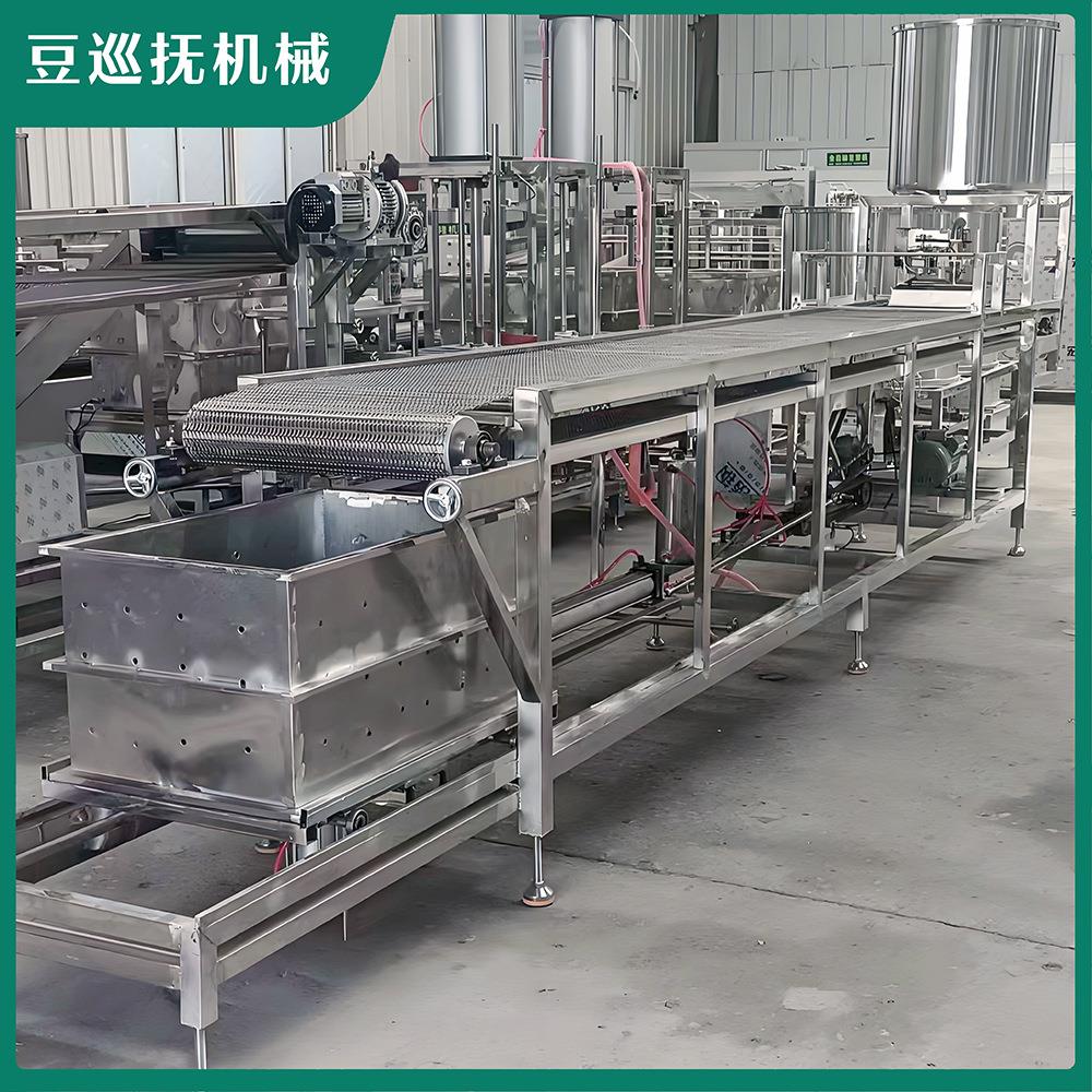 干豆腐豆制品设备 全自动千张豆腐皮机 数控仿手工豆腐皮生产线