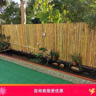 竹篱笆 屏风 竹栅栏 竹院墙 花园户外围栏 竹帘吊顶 弯曲折叠围墙
