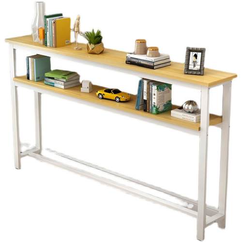 客厅沙发后置物架阳台长条桌窄桌高桌子床边夹缝小窄桌双层电脑桌