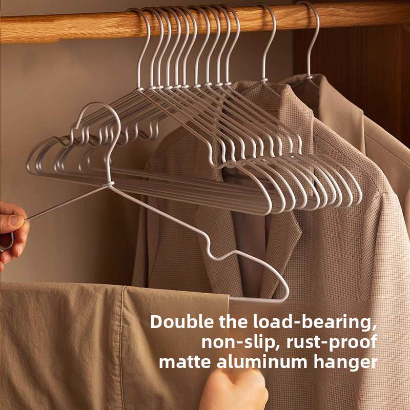 挂衣铝衣架家用大胆无缝空间铝合金衣架衣架支撑金属不锈钢衣架