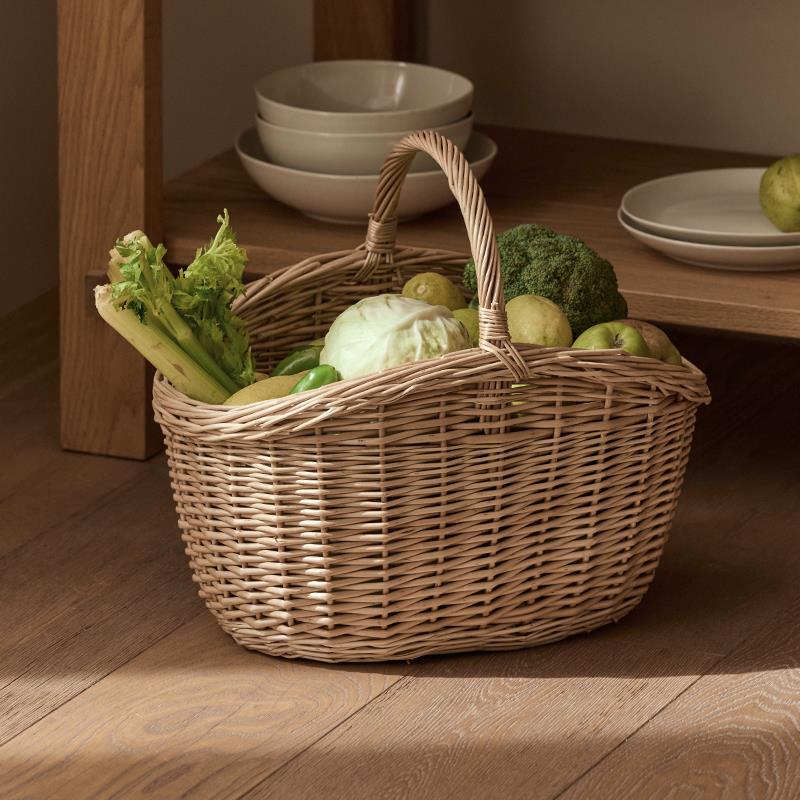 手工柳编藤编野餐篮手提编织篮家用水果面包篮子蔬菜收纳筐小篮子