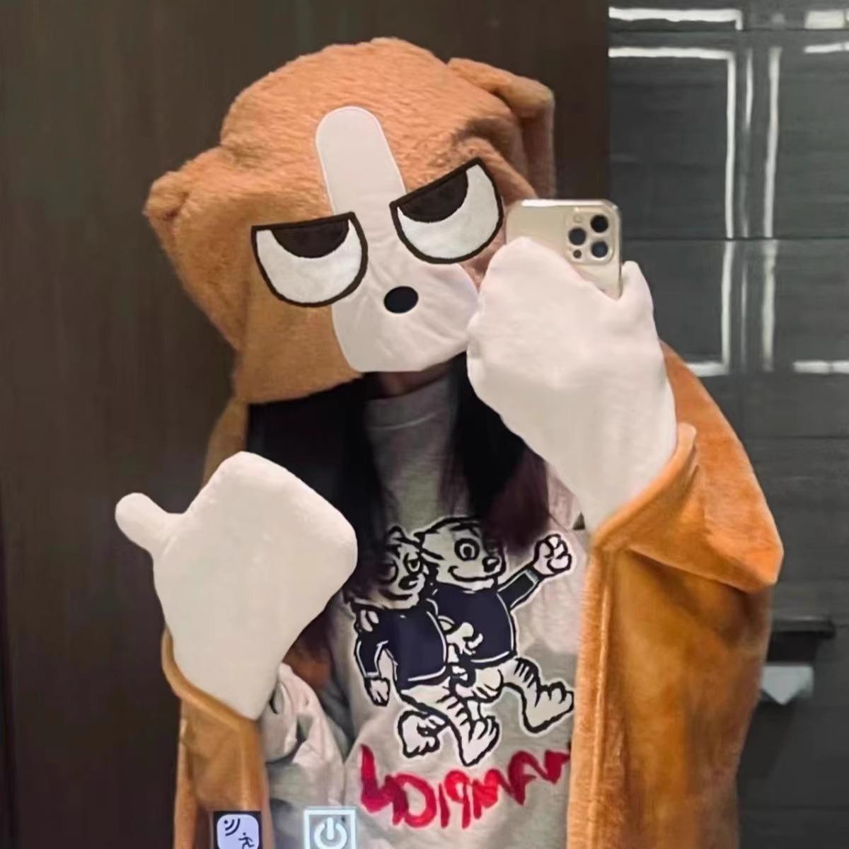 比格多栋披肩毯可爱小狗懒人披肩毛毯办公室午睡斗篷午休披风毯子