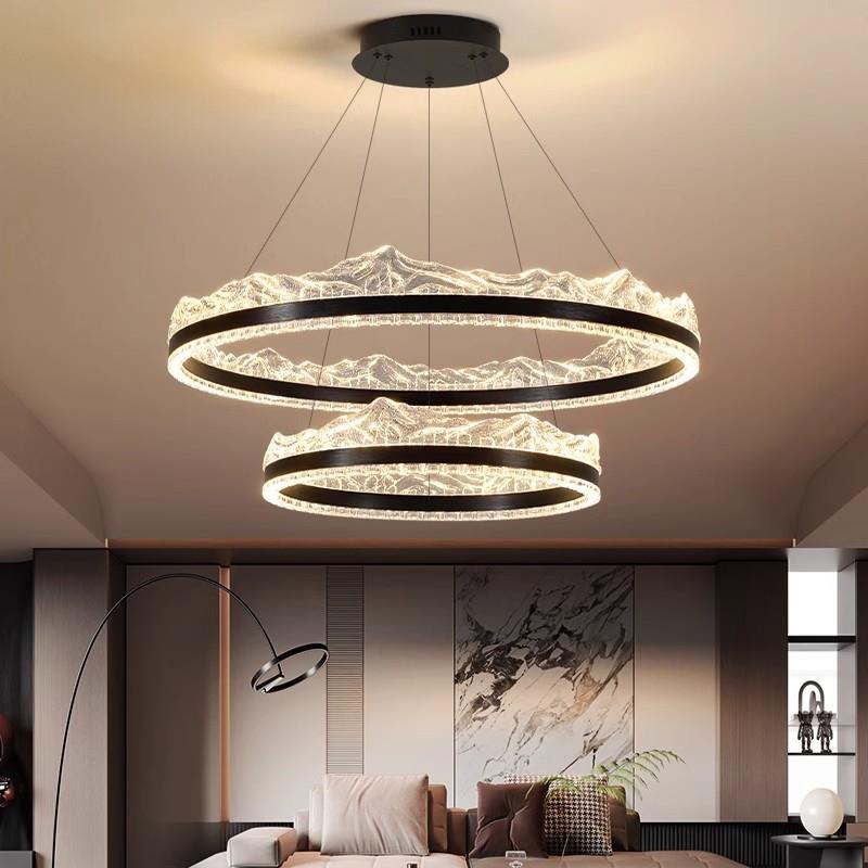 2025年新款冰山意式极简客厅吊灯现代简约轻奢高级感别墅大厅主灯