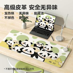 加热鼠标垫超大发热暖桌垫学生写作业办公室电脑键盘桌面暖手桌垫