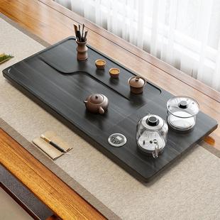 乌金石茶盘茶具套组家用全自动上下水茶台烧水壶一体式电磁炉整套