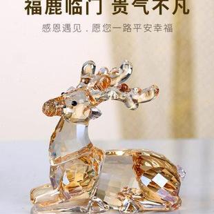 车上装 车内饰品摆件水晶鹿一路平安女神款 饰车载用品大全汽车摆件