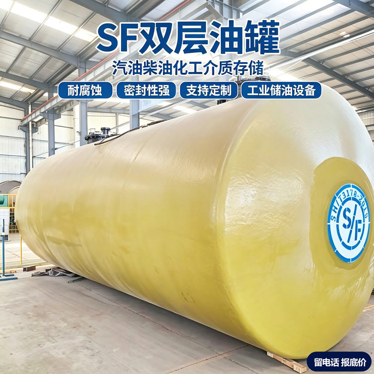 SF双层地埋油罐加油站双层罐50立方柴油储罐甲醇燃料防渗油罐