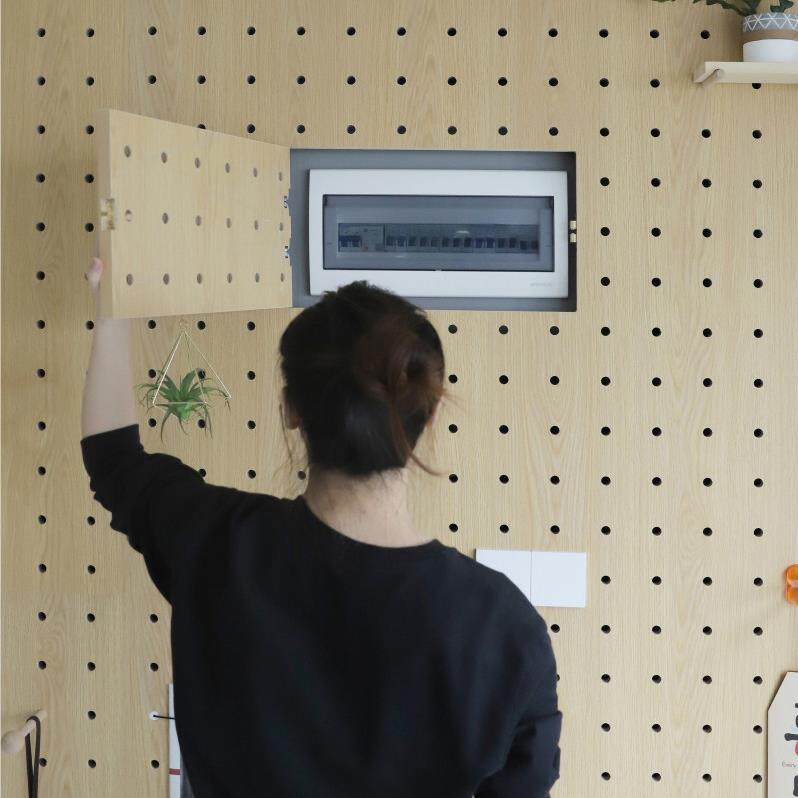 洞洞板定制电表箱装饰遮挡电闸盒弱电箱配电箱网路线 线多媒体盒