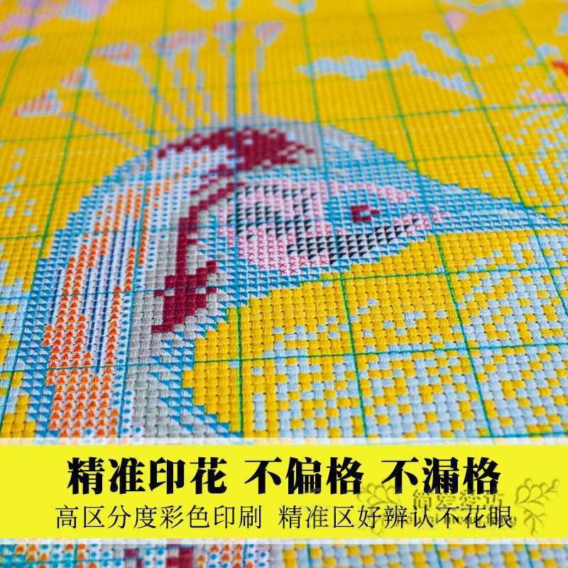 十字绣满绣新款百财纳福白菜线绣现代中式玄关走廊竖版手工简单绣