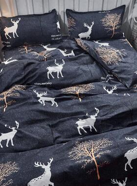 被套单件150x200x230床单人180x200被罩220x240两件套男士深灰色