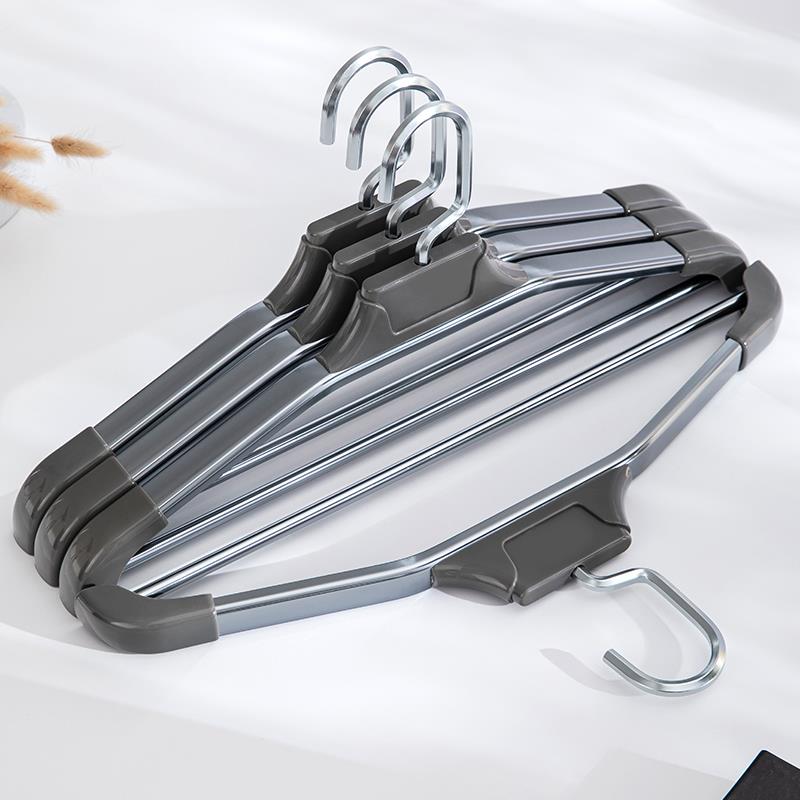 铝合金宽肩衣架家用加厚防滑挂衣架子轻奢高级无痕晾衣架金属衣挂
