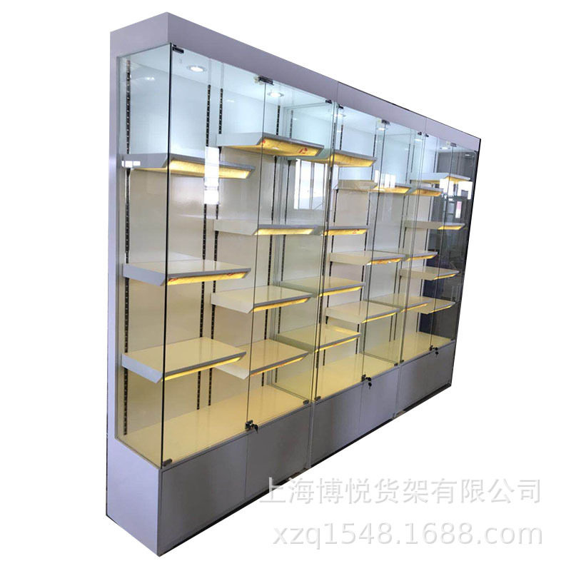 奖杯奖状展柜办公样品陈列柜模型柜手办展架礼品木制玻璃化妆品柜