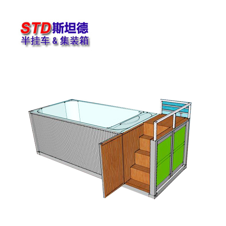 广东全新泳池集装箱 20英尺集装箱泳池 带CSC证书 可供出口