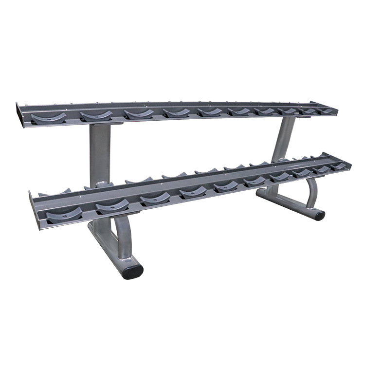 健身房俱乐部室内运动器材 双层哑铃架 十付哑铃套装放置架