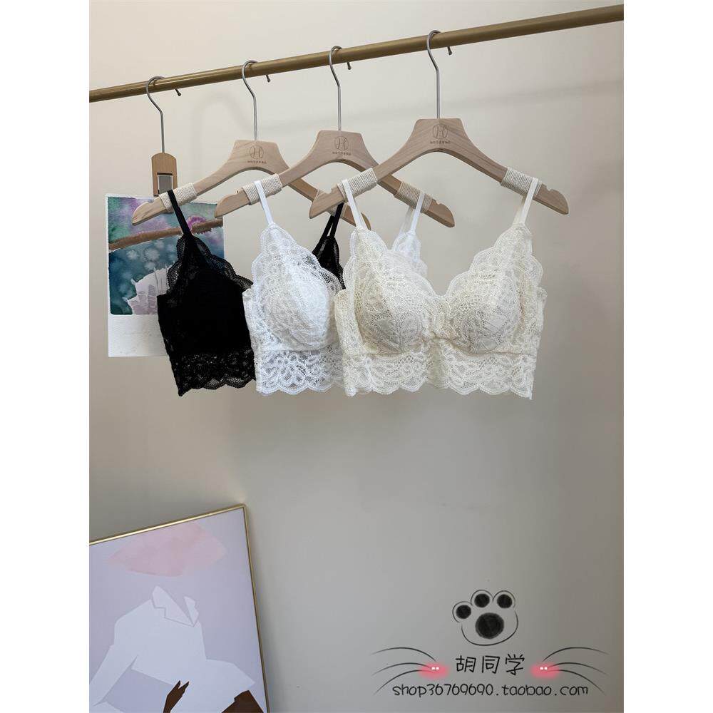 蕾丝防走光法式打底背心裹胸吊带一体美背内衣内搭抹胸无钢圈文胸