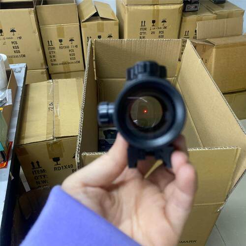弹弓配件瞄准器红点单筒望远镜RD1X40寻物镜可调焦观物镜上下左右
