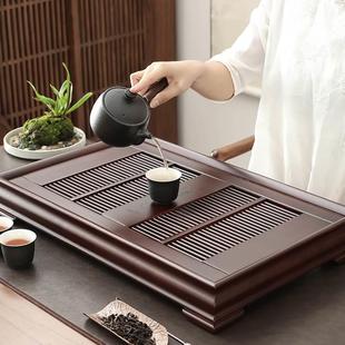 竹茶具茶海 品匠功夫茶盘排储水带托盘沥水盒小茶台办公家用抽屉式