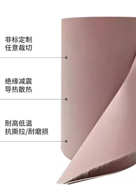 包邮22W高导热绝缘o布粉红色散热矽胶片矽胶布 矽胶03厚*300MM