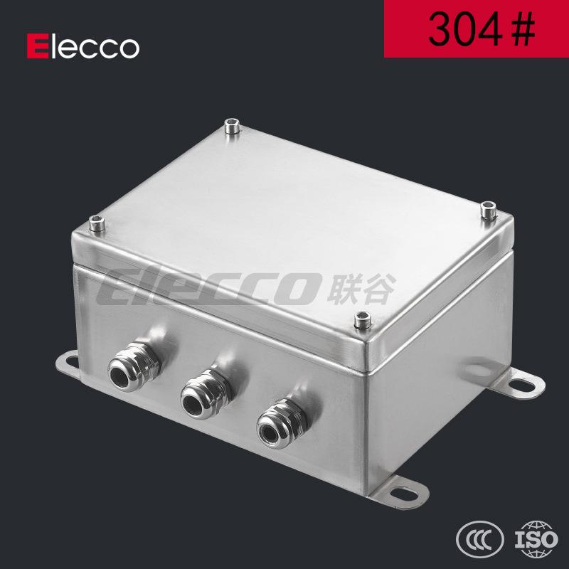 不锈钢KL接线箱300*200*100mm/防水接线盒三防UK端子箱分线盒