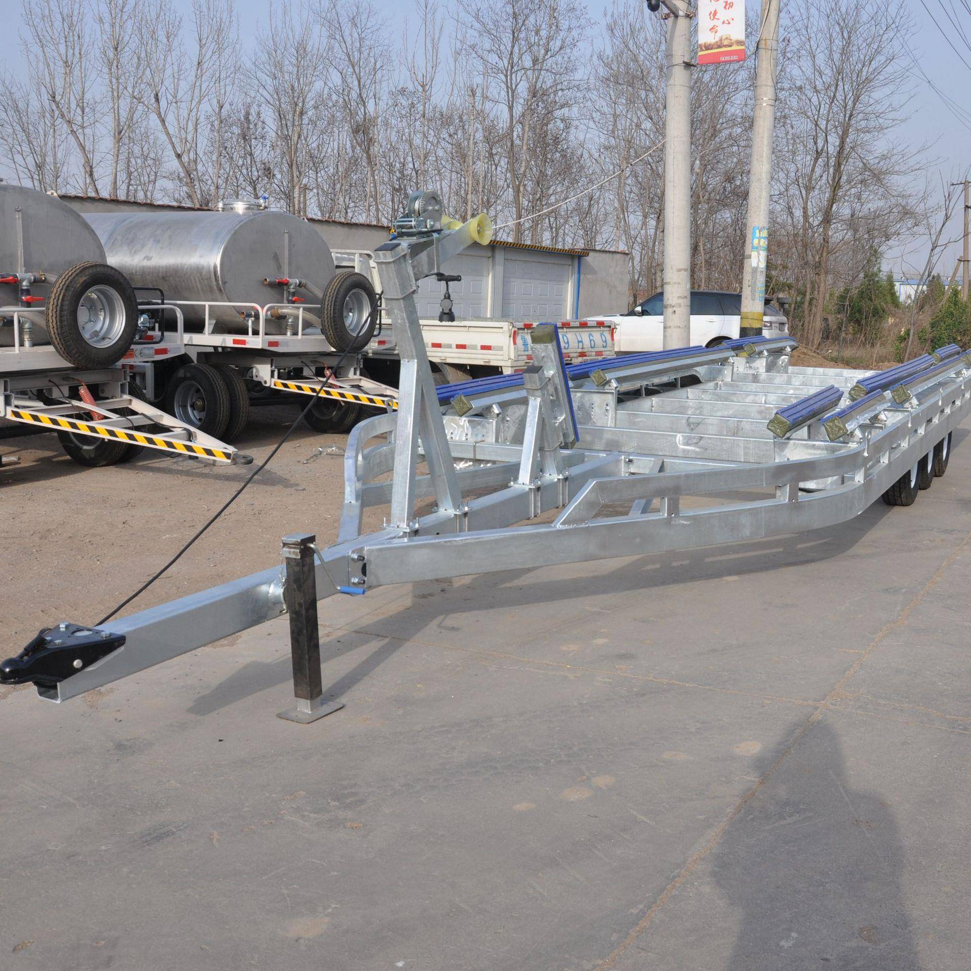 5吨浮筒式船拖车游艇拖车船拖车游轮拖车救援队船拖车