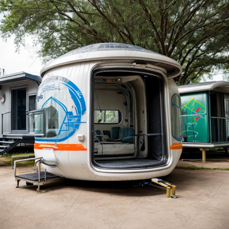 鲁班筑户外太空舱驿站 网红金属感单人宿舍 防雨保温移动值班岗亭