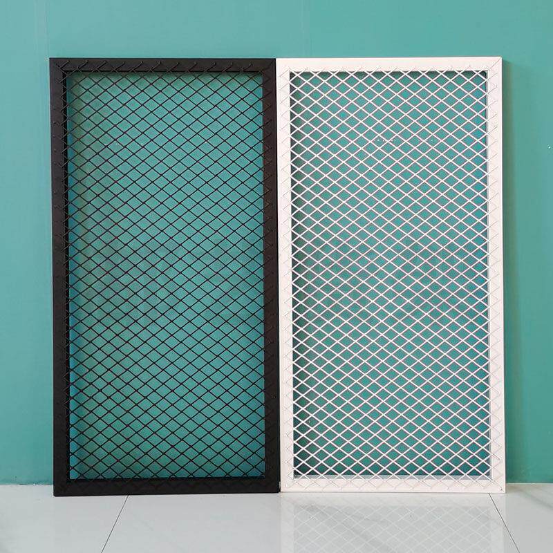 菱形铁网网格片小孔铁丝网铁艺吊顶客厅餐厅装饰屏风隔断墙展示架