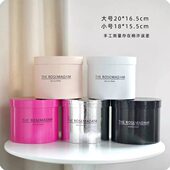 亮面玫红色套二圆形抱抱桶鲜花插花礼盒玫瑰花束包装 满68 包邮 空盒