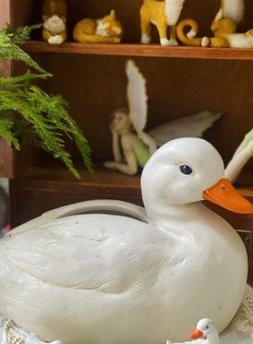 网红维尔柯鸭子纸巾盒装饰品摆件家用客厅茶几抽纸收纳盒个性创意