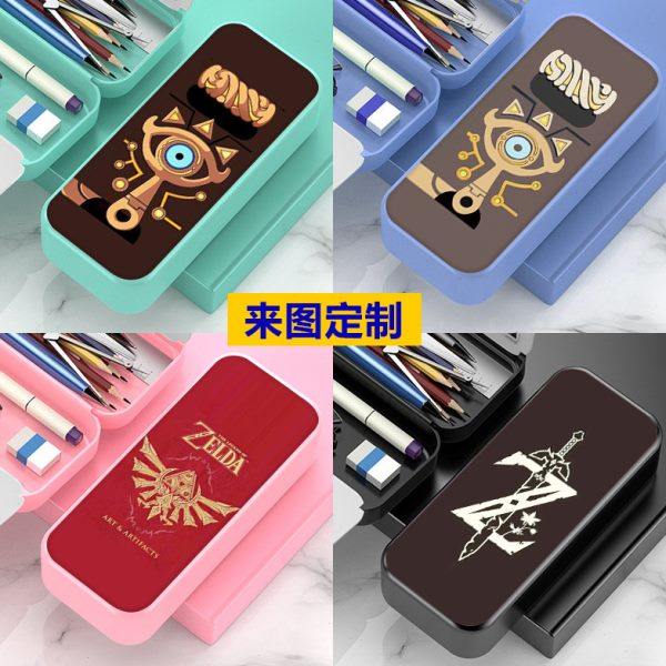 塞尔达传说林克文具盒小学生男女孩便携大容量铅笔盒定制校园笔盒,文具电教/文化用品/商务用品,文具盒,淘宝优惠券,粉丝福利购,淘宝优惠卷
