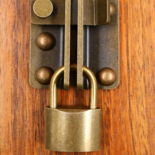 中式木门铜锁扣搭扣门扣锁鼻挂锁老式家用移门插销式门锁纯铜门栓