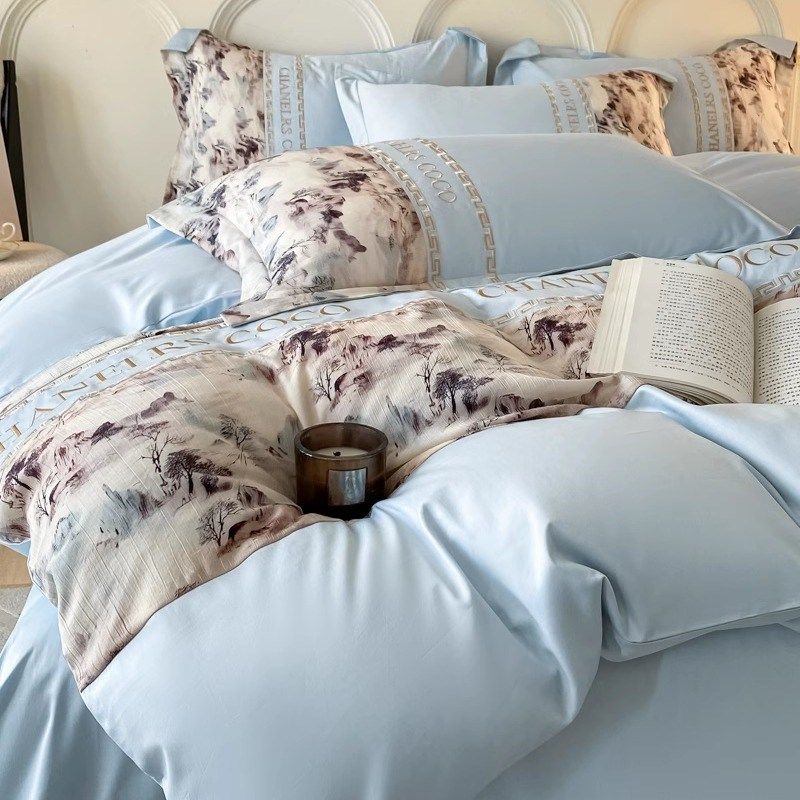 高级感18d0支长绒棉四件套纯棉全棉2024新款床单被套宿舍床上用品