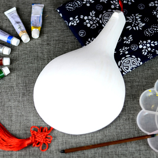 社火马勺脸谱木质空白胚子diy手工幼儿园学生绘画装饰挂件中国风