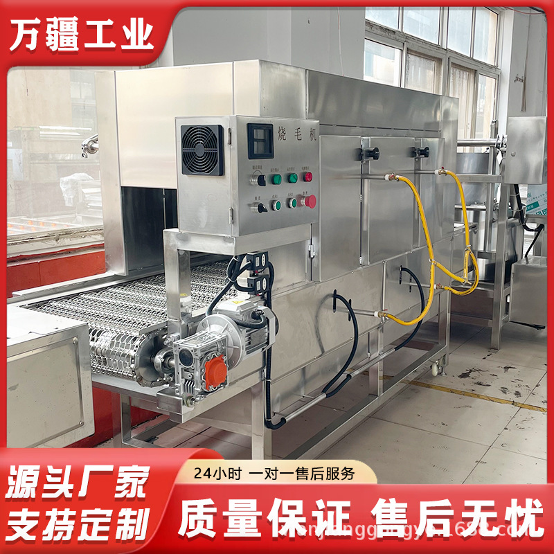 肉制品烧毛机 鸡鸭鹅绒毛燎毛设备 大火力羊蹄加工烧毛机烤制