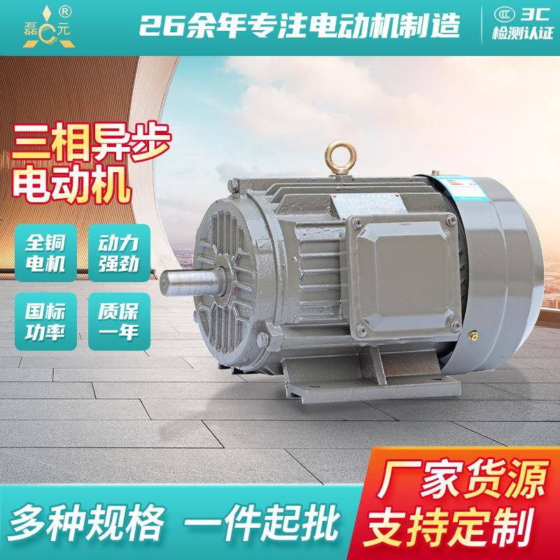 YE3系列4/5.5/7.5W卧式三相异步电动机380v纯铜线电机工业电动机