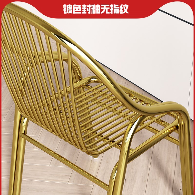 304特厚不锈钢椅子靠背椅家用餐椅休闲I阳台靠背椅餐椅凳子办公椅