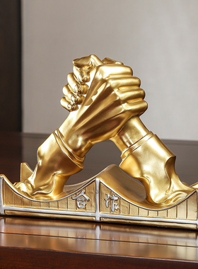 合作共赢c摆件送办公室领导酒柜桌面装饰品轻奢开业乔迁礼