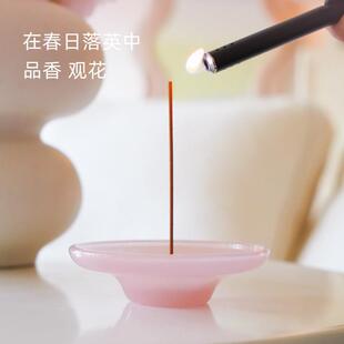 线有时华清落英·琉璃香盘香托香插伴侣仙气通透承香氛围感拉满