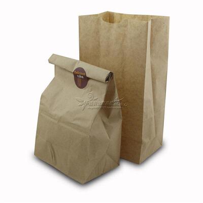 炸鸡纸袋牛皮纸袋烧烤包装袋汉堡打包袋美团外送袋饿瞭么外送纸袋